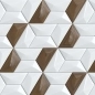 Preview: Küchenrückwand Hexagon Weiß Holz Mosaik Preview: Küchenrückwand Hexagon Weiß Holz Mosaik