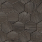 Preview: Küchenrückwand Folie Hexagon Holz