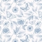 Preview: Küchenrückwand Hartschaumplatte Schmetterling Blumen Zeichnung Preview: Küchenrückwand Hartschaumplatte Schmetterling Blumen Zeichnung