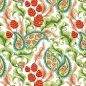 Preview: Küchenrückwand Hartschaumplatte Paisley Blumen