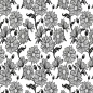 Preview: Küchenrückwand Folie Monochrom Blüten Preview: Küchenrückwand Folie Monochrom Blüten
