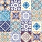 Preview: Küchenrückwand Folie Spanische Fliesen Patchwork Preview: Küchenrückwand Folie Spanische Fliesen Patchwork
