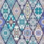 Preview: Küchenrückwand Ornament Fliesen Patchwork Preview: Küchenrückwand Ornament Fliesen Patchwork
