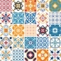 Preview: Küchenrückwand Acrylglas Bunte Patchwork Kacheln Preview: Küchenrückwand Acrylglas Bunte Patchwork Kacheln