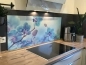 Preview: Spritzschutz Küche Hartschaumplatte Blaue Orchideen Preview: Spritzschutz Küche Hartschaumplatte Blaue Orchideen