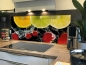 Preview: Spritzschutz Küche Acrylglas Limette Kirsch Erdbeere Splash