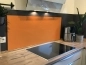 Preview: Spritzschutz Küche Hartschaumplatte Einfarbig Braun Orange