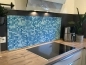 Preview: Spritzschutz Küche Hartschaumplatte Blaue Mosaiksteine Preview: Spritzschutz Küche Hartschaumplatte Blaue Mosaiksteine