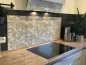 Preview: Spritzschutz Küche Beige Weiß Mosaik Preview: Spritzschutz Küche Beige Weiß Mosaik