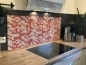 Preview: Spritzschutz Küche Acrylglas Rot Rosa Mosaik Preview: Spritzschutz Küche Acrylglas Rot Rosa Mosaik