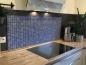 Preview: Spritzschutz Küche Hartschaumplatte Mosaik Dunkelblau