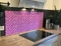 Preview: Spritzschutz Küche Acrylglas Pink Lila Mosaik Preview: Spritzschutz Küche Acrylglas Pink Lila Mosaik