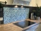 Preview: Spritzschutz Küche Acrylglas Blaue Mosaikfliese Preview: Spritzschutz Küche Acrylglas Blaue Mosaikfliese