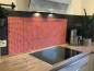 Preview: Spritzschutz Küche Rot Aborigine Mosaik Preview: Spritzschutz Küche Rot Aborigine Mosaik