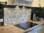 Preview: Spritzschutz Küche Hartschaumplatte Hexagon Anthrazit Mosaik Preview: Spritzschutz Küche Hartschaumplatte Hexagon Anthrazit Mosaik