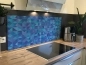 Preview: Spritzschutz Küche Acrylglas Mosaik Optik Blau Preview: Spritzschutz Küche Acrylglas Mosaik Optik Blau