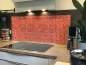 Preview: Spritzschutz Küche Hartschaumplatte Rotorange Mosaik