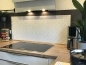 Preview: Spritzschutz Küche Hartschaumplatte Weiße Mosaiksteine Preview: Spritzschutz Küche Hartschaumplatte Weiße Mosaiksteine