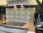 Preview: Spritzschutz Küche Hartschaumplatte Silber Mosaiksteine Preview: Spritzschutz Küche Hartschaumplatte Silber Mosaiksteine