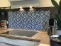 Preview: Spritzschutz Küche Acrylglas Mosaik Karo Blau Preview: Spritzschutz Küche Acrylglas Mosaik Karo Blau