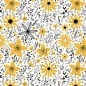 Preview: Spritzschutz Küche Blumen Honiggelb Preview: Spritzschutz Küche Blumen Honiggelb
