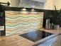 Preview: Spritzschutz Küche Acrylglas Bunte Wellenlinien Preview: Spritzschutz Küche Acrylglas Bunte Wellenlinien