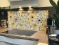 Preview: Spritzschutz Küche Blumen Honiggelb Preview: Spritzschutz Küche Blumen Honiggelb