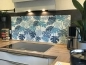 Preview: Spritzschutz Küche Acrylglas Monstera Blau Preview: Spritzschutz Küche Acrylglas Monstera Blau
