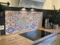 Preview: Spritzschutz Küche Hartschaumplatte Osmanische Keramik Patchwork