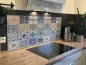 Preview: Spritzschutz Küche Acrylglas Mediterrane Fliesen Patchwork Preview: Spritzschutz Küche Acrylglas Mediterrane Fliesen Patchwork
