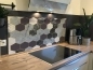 Preview: Spritzschutz Küche Acrylglas Hexagon Marmor Preview: Spritzschutz Küche Acrylglas Hexagon Marmor