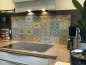 Preview: Spritzschutz Küche Acrylglas Zementfliesen Patchwork Preview: Spritzschutz Küche Acrylglas Zementfliesen Patchwork