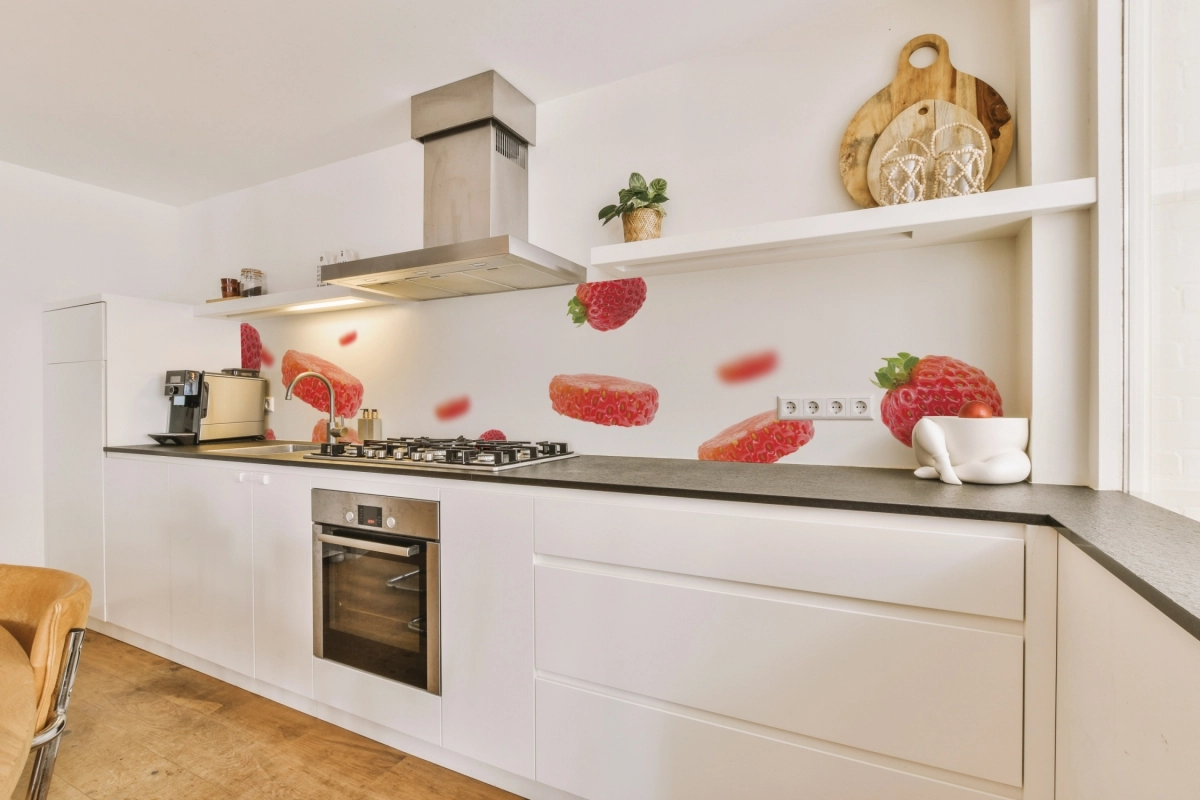 Küchenrückwand Hartschaumplatte Erdbeeren