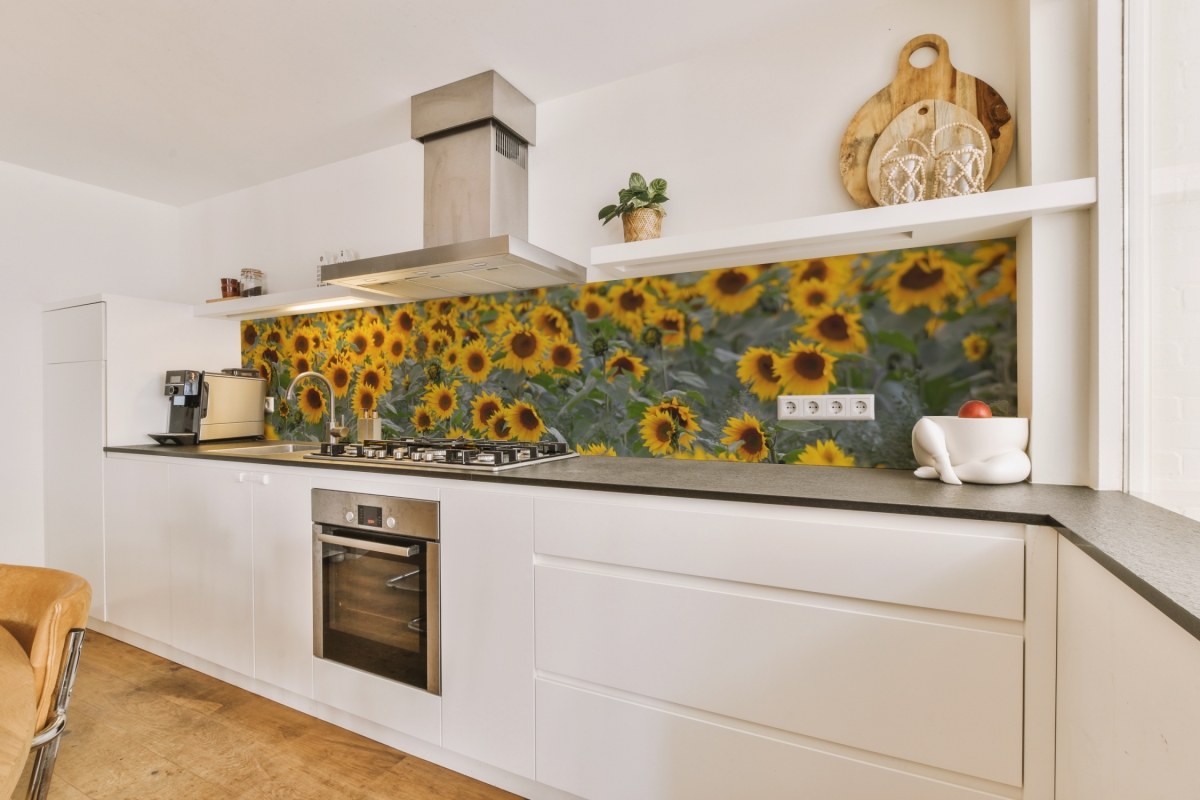 Küchenrückwand Sonnenblumen Feld