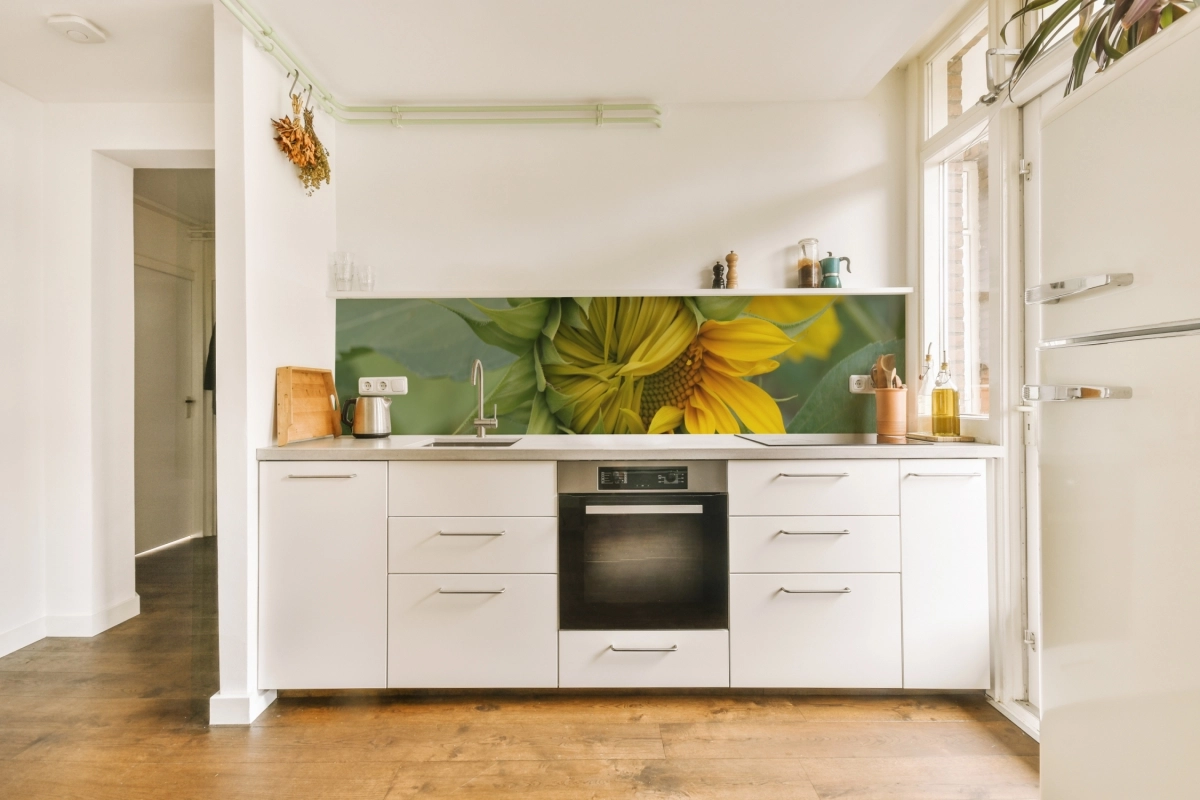 Küchenrückwand Aluverbund Makro Sonnenblume