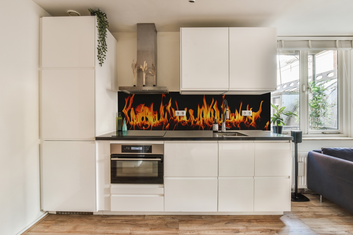 Küchenrückwand Feuer
