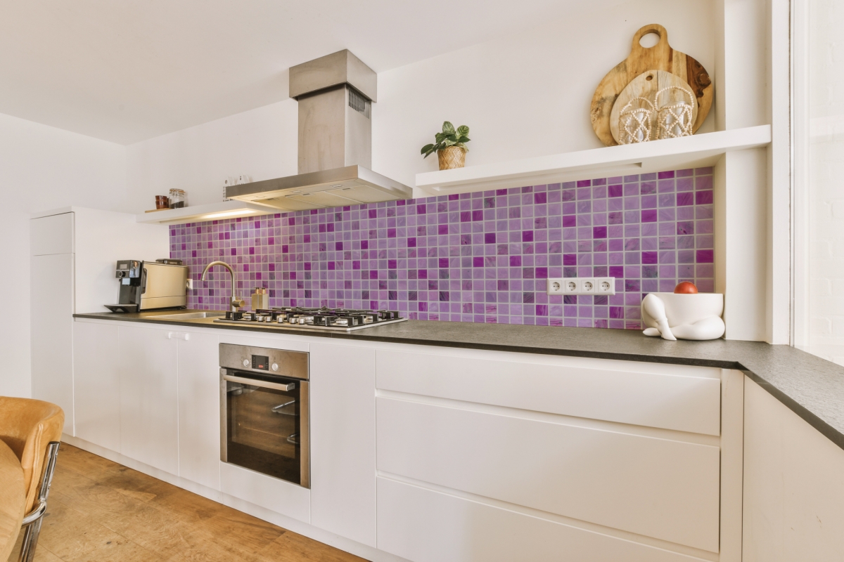 Küchenrückwand Lila Mosaik