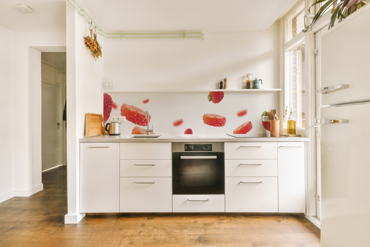 Küchenrückwand Folie Erdbeeren