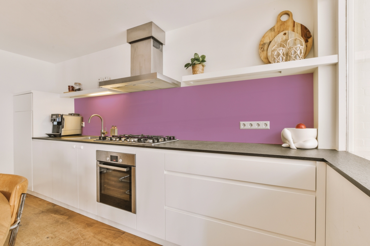 Küchenrückwand Hartschaumplatte Einfarbig Zartviolett