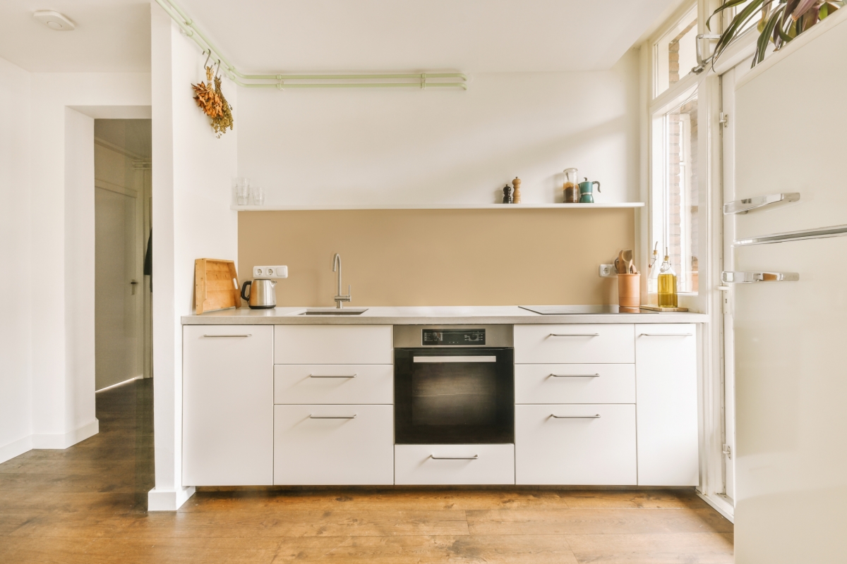 Küchenrückwand Einfarbig Beige Gelb