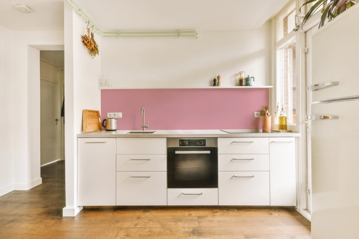 Küchenrückwand Einfarbig Pinkrosa