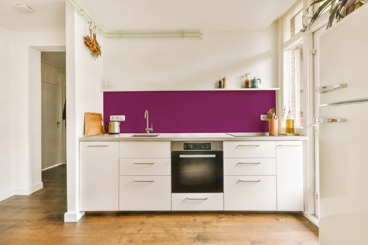 Küchenrückwand Einfarbig Kastanien Violett