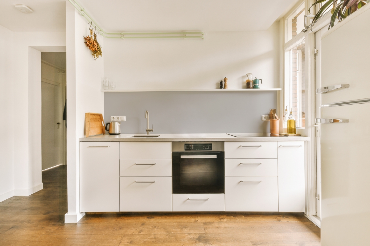 Küchenrückwand Hartschaumplatte Einfarbig Seidengrau