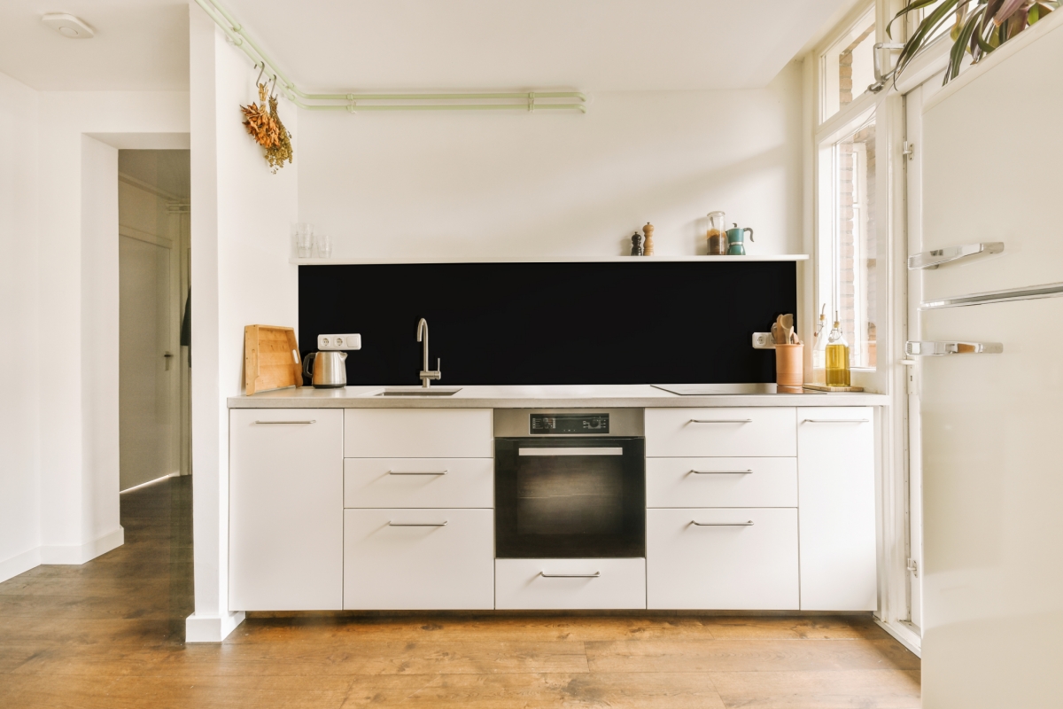 Küchenrückwand Einfarbig Schwarz