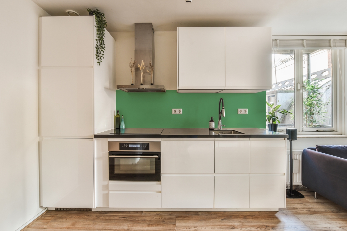 Küchenrückwand Hartschaumplatte Einfarbig Hell Grün