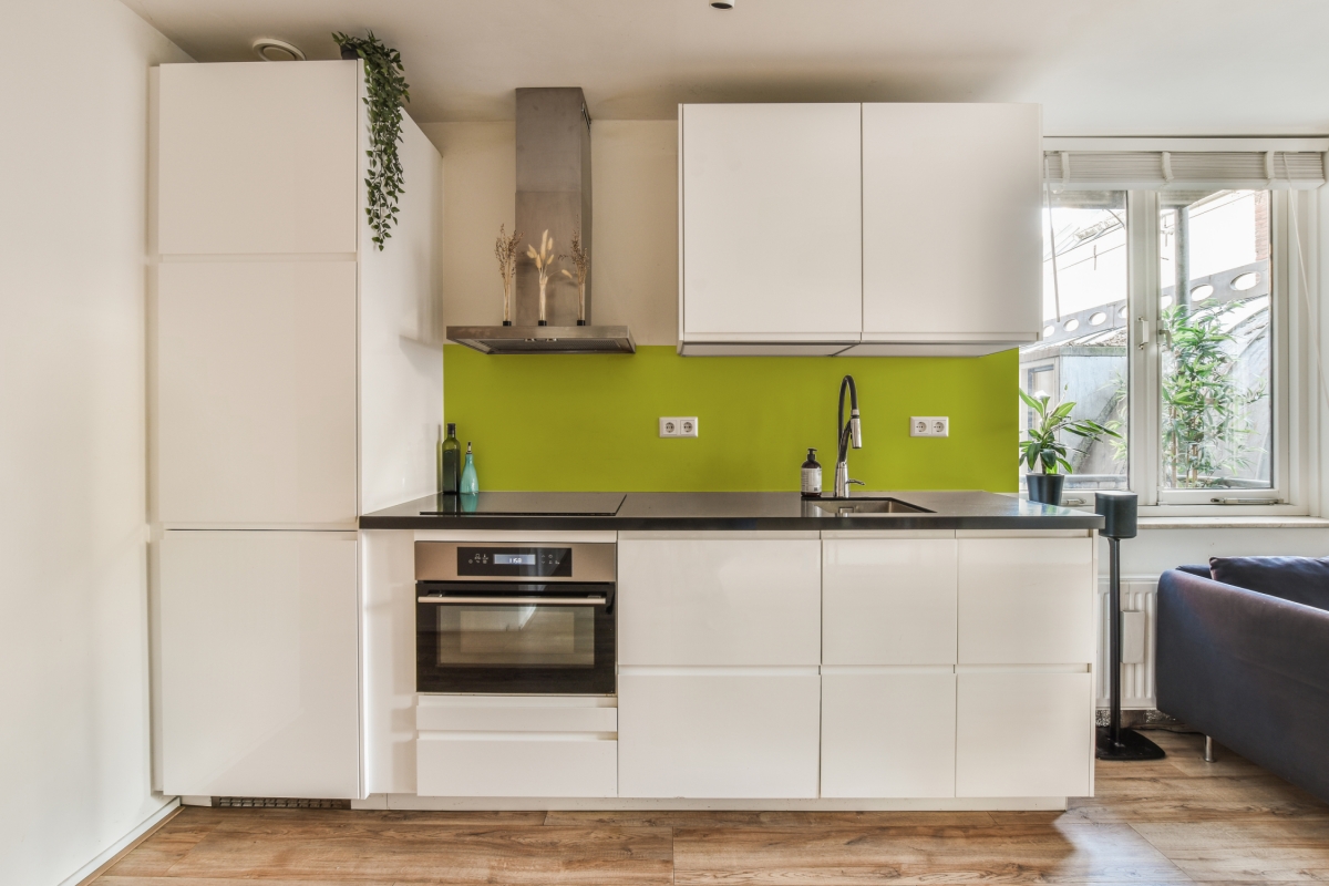 Küchenrückwand Hartschaumplatte Einfarbig Grüngelb