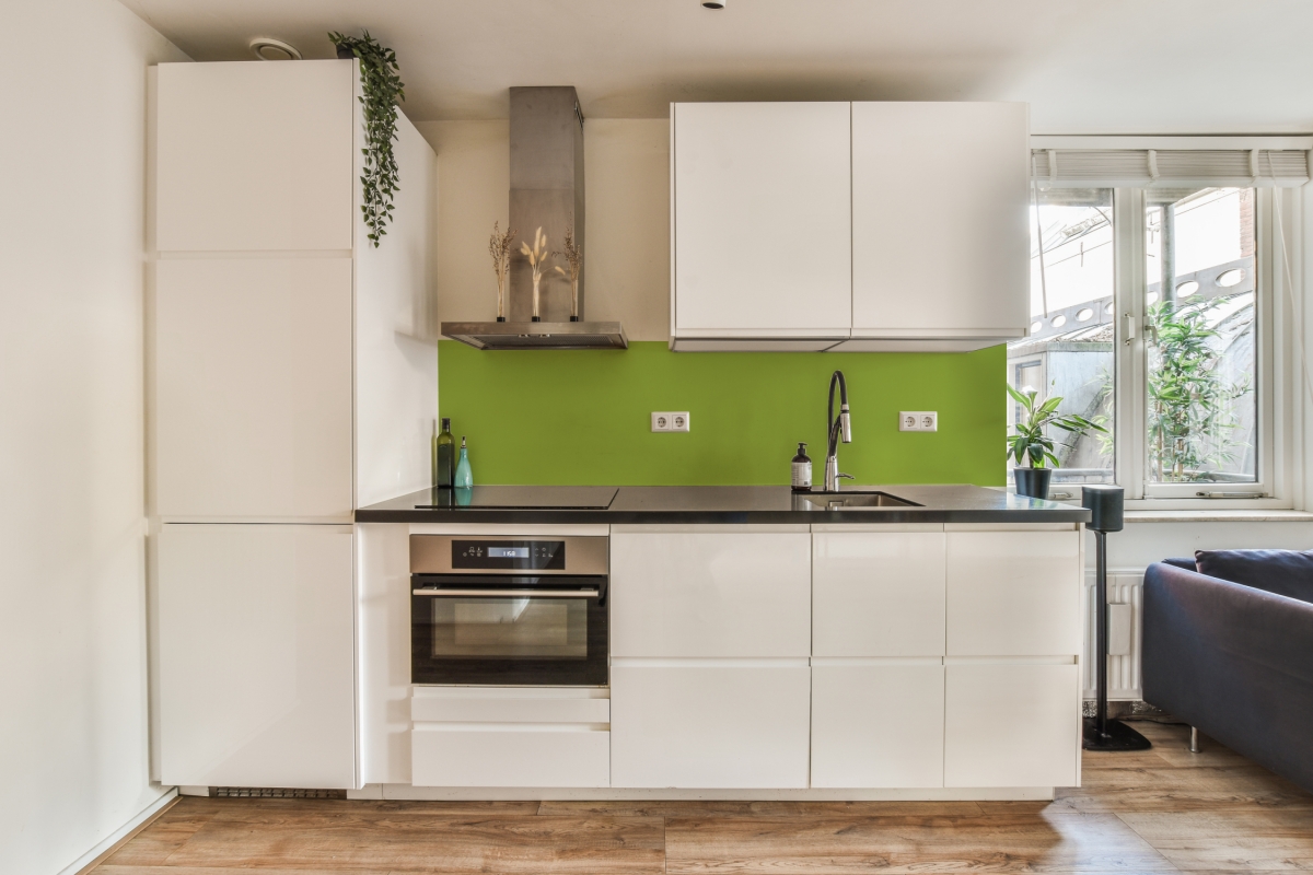 Küchenrückwand Hartschaumplatte Einfarbig Kiwigrün