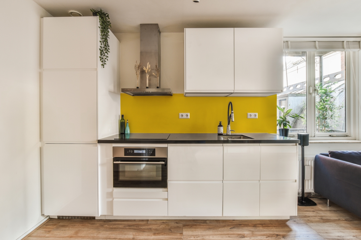 Küchenrückwand Hartschaumplatte Einfarbig Goldgelb