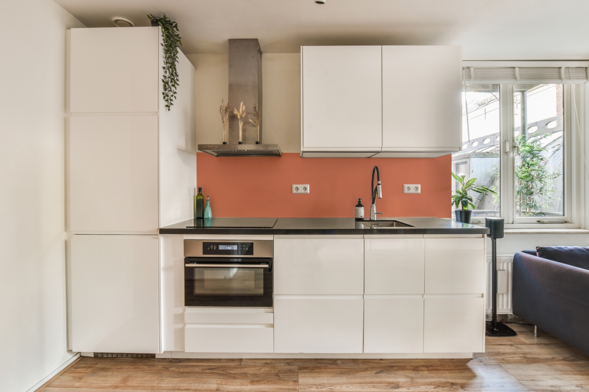 Küchenrückwand Hartschaumplatte Einfarbig Lachsfarbe