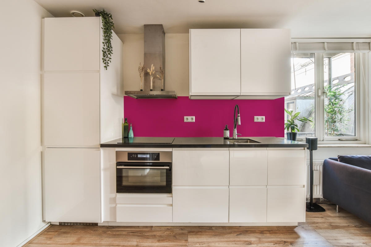 Küchenrückwand Hartschaumplatte Einfarbig Kirschrot